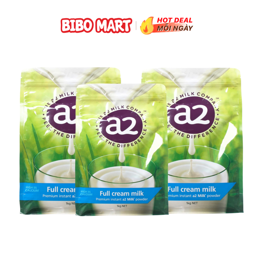 Sữa Bột Nguyên Kem A2 Full Cream Úc Bổ Sung Canxi Phát Triển Xương Cho Bé Trên 1 Tuổi 1kg-Bibo Mart