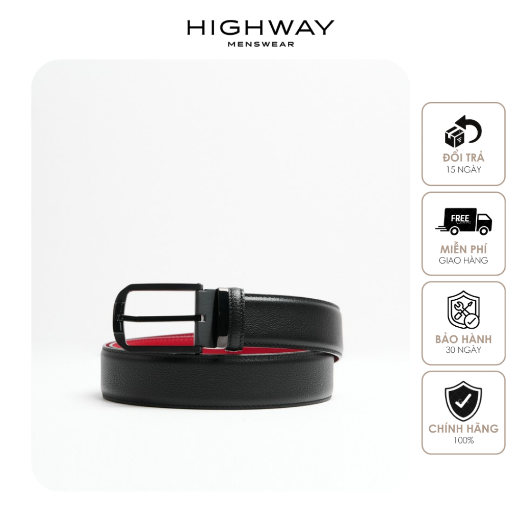 Thắt lưng nam Premium da bò thật Highway (Menswear) Malcolm