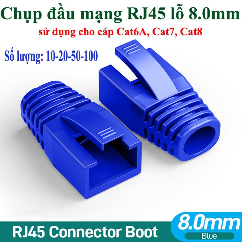 Chụp đầu mạng Cat6A, Cat7, cat8, chụp rj45, bọc rj45, chụp bảo vệ hạt mạng rj45