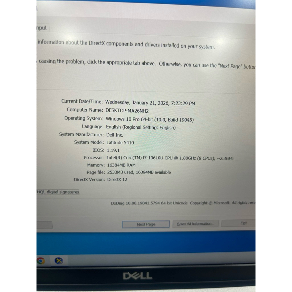 Laptop Dell Latitude 5410 CORE I7-10610U RAM16GB/ Ổ SSD 512GB MÀN HÌNH 14 INCH FULL HD