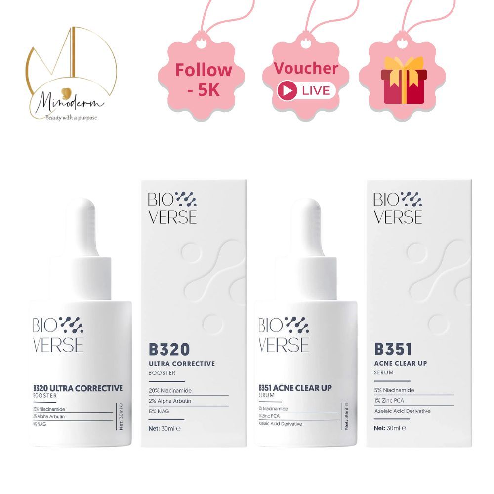 Tinh Chất Bioverse B320, B351 cải thiện mụn, làm sáng, mờ thâm.