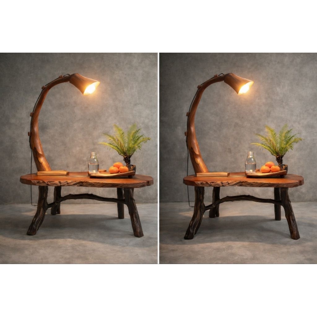 Bàn trà gỗ keo epoxy, bà sopa