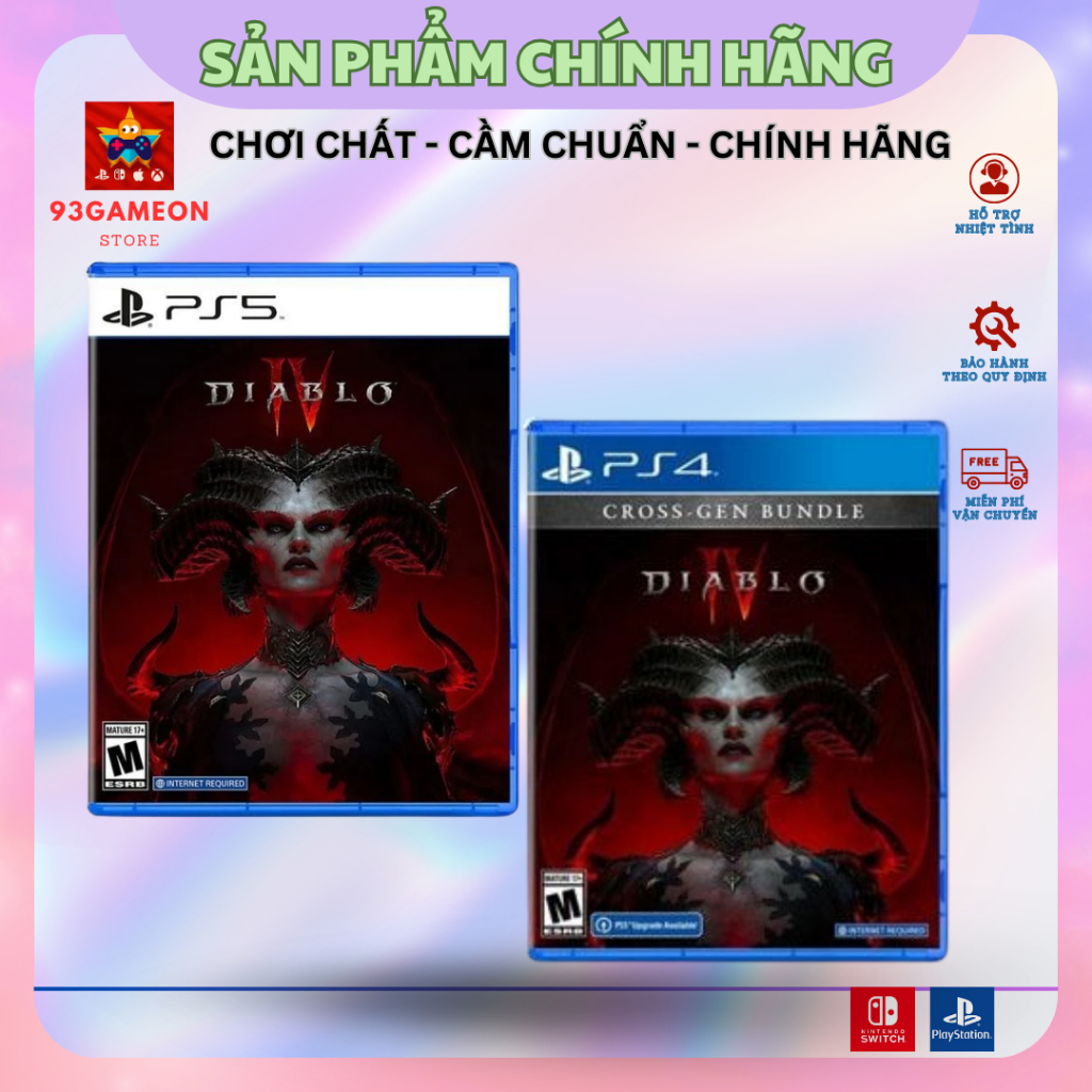 Đĩa Game Diablo IV PS5, Diablo 4 Playstation 5