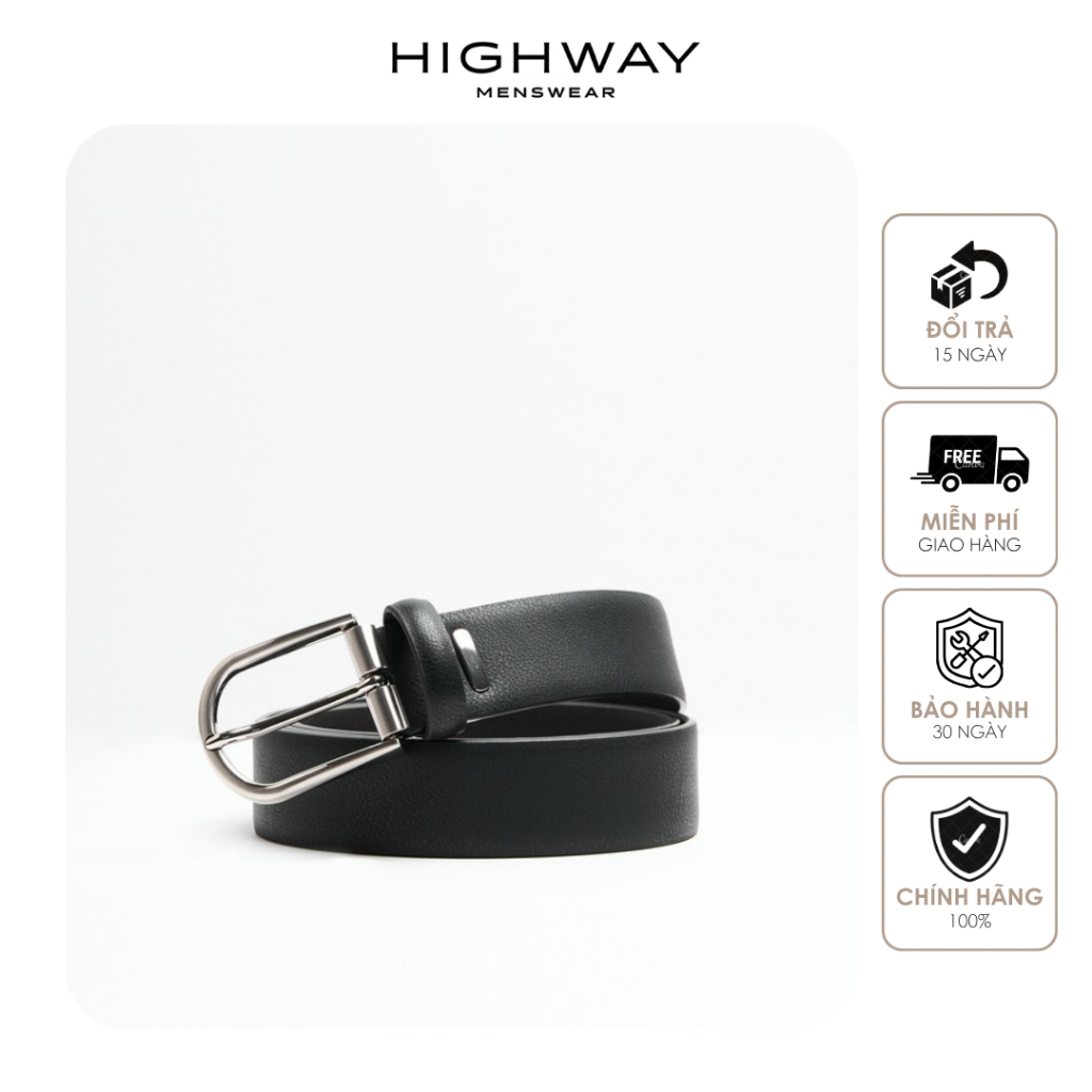 Thắt lưng nam da bò thật Highway (Menswear) Theodore