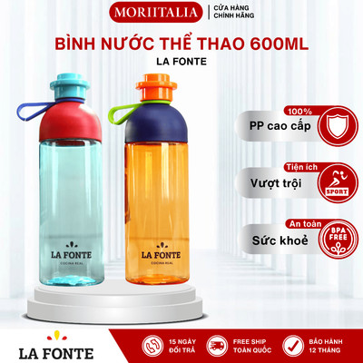 Bình nước thể thao nắp tròn La Fonte 600ml, Chất liệu PP cao cấp - 886204