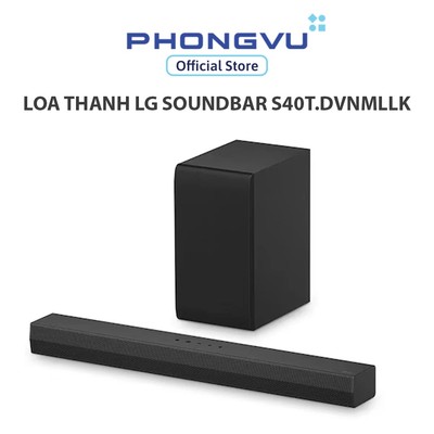 Loa thanh LG Soundbar S40T.DVNMLLK - 2.1 Ch - 300W - AI Sound Pro - Bluetooth 5.3, Bảo hành 12 tháng