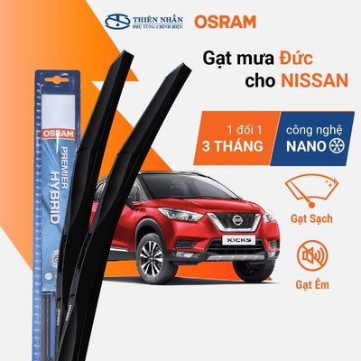 Cặp gạt mưa cho xe NISSAN, chính hãng OSRAM thương hiệu Đức, có lớp phủ NANO