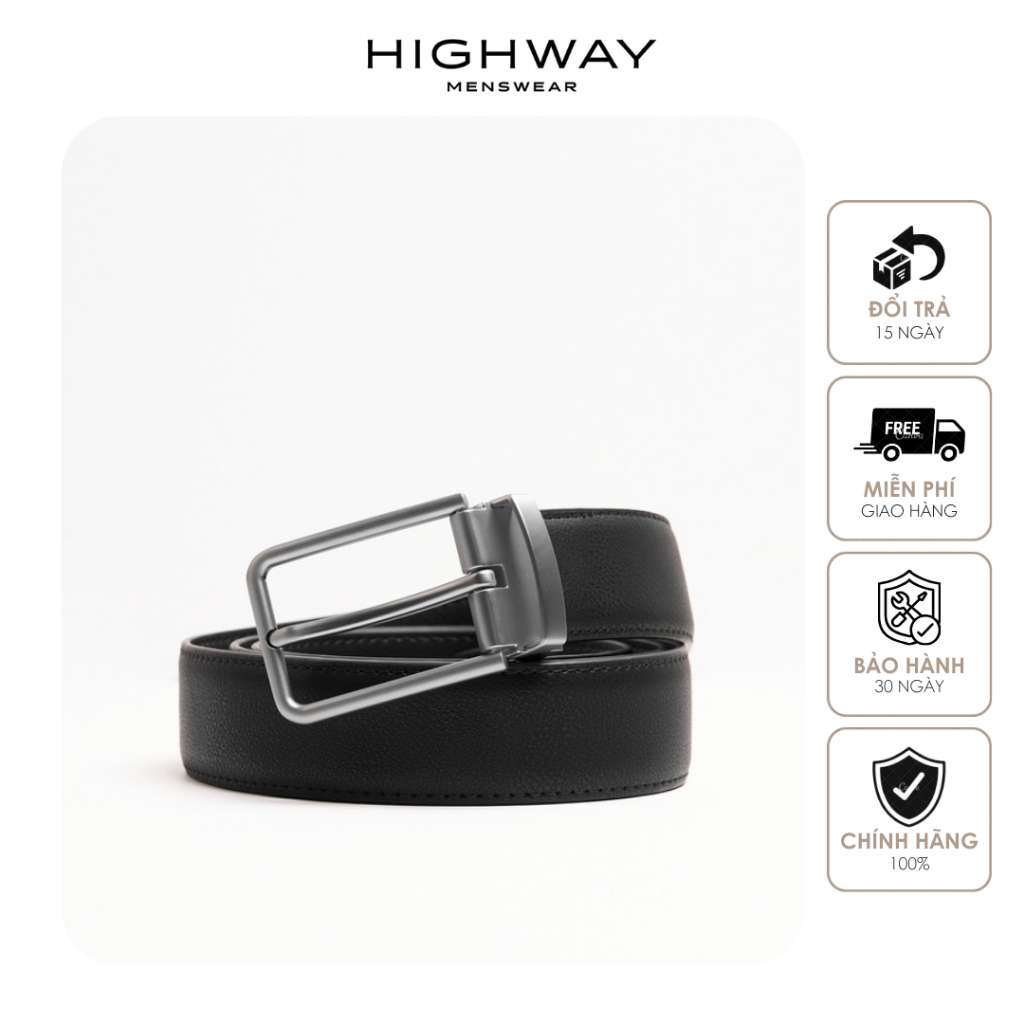 Thắt lưng nam da bò thật Highway (Menswear) Aymeric