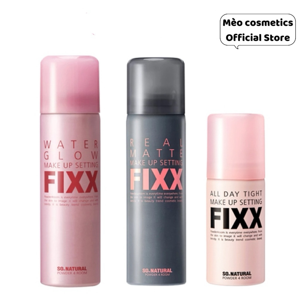 [CHÍNH HÃNG TEM PHỤ] Xịt Khóa Makeup Toàn Diện Fixx So Natural