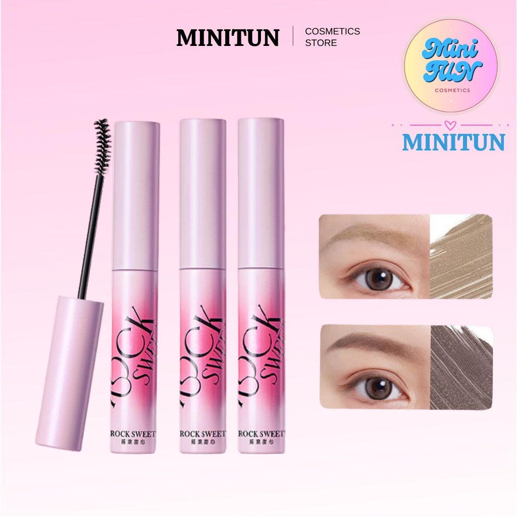 Mascara Chuốt Lông Mày Rock Sweet Chống Nước Lâu Trôi Giữ Màu MiniTun