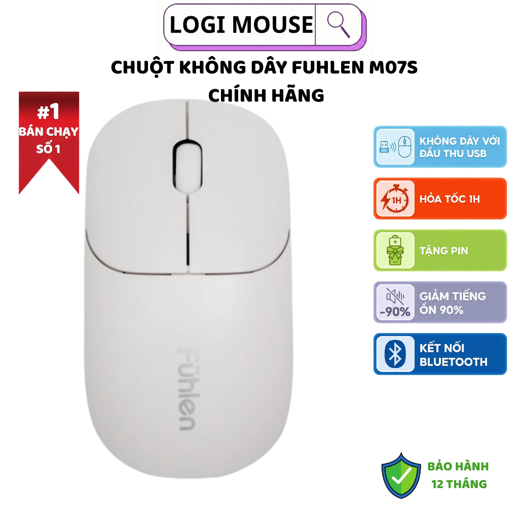 CHUỘT KHÔNG DÂY Fuhlen M07s Chính Hãng, Bảo Hành 24 Tháng
