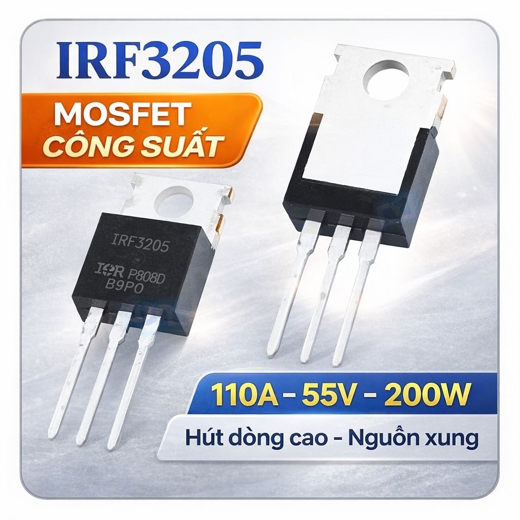 Combo 10 IRF3205 – MOSFET Công Suất N Kênh – Dùng Nguồn, PWM, Motor