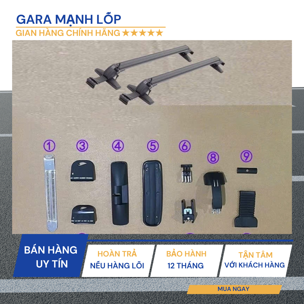 Phụ Kiện Thanh giá nóc ngang loại móc cửa