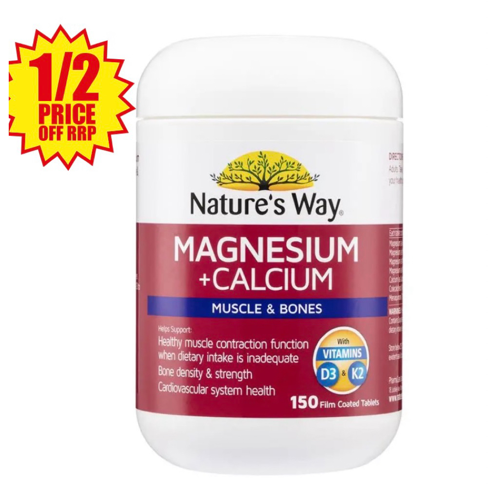 Nature's Way Magnesium Plus Calcium 150 Tablets