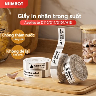 Niimbot Giấy dán nhãn D11/D110/D101/H1S màu sắc trong suốt chống thấm nước và dầu