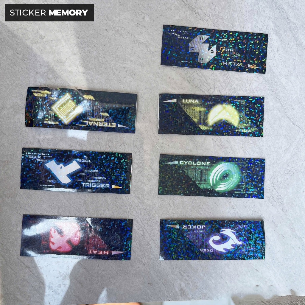 decal Sticker dán 5K dành cho memory Kamen Rider W Driver Joker Cyclone Heat metal trigger luna skul
