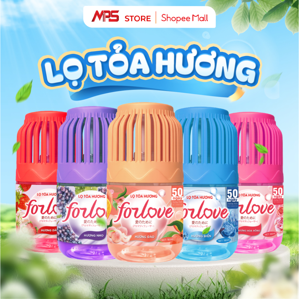 Lọ Tỏa Hương Forlove , Tinh Dầu Thơm Mùi hương hoa quả dịu nhẹ, kích thích não bộ thư giãn