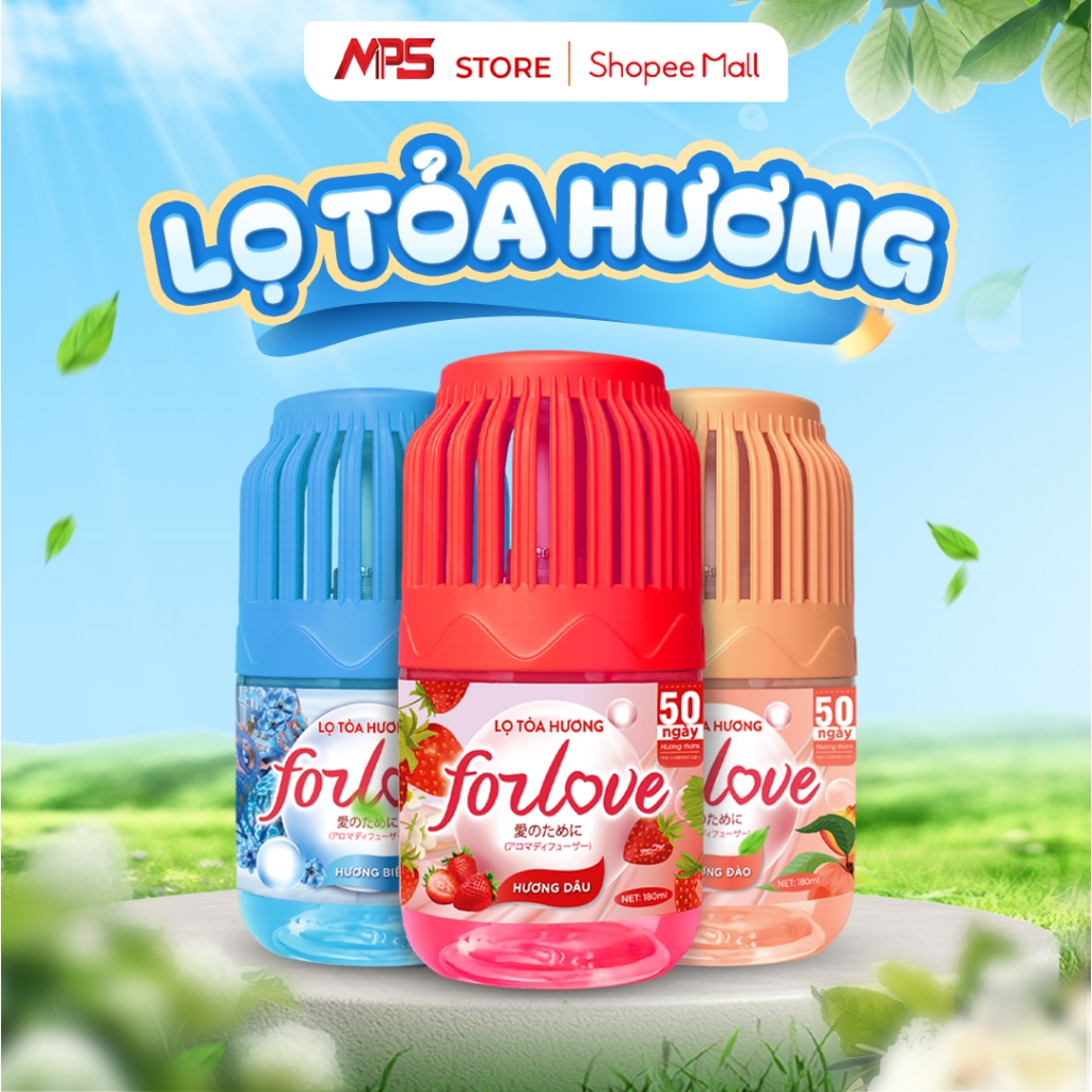 Lọ Tỏa Hương Dâu  Forlove, Tinh Dầu Thơm Mùi hương hoa quả dịu nhẹ, giúp thư giãn căng thẳng _ MPS