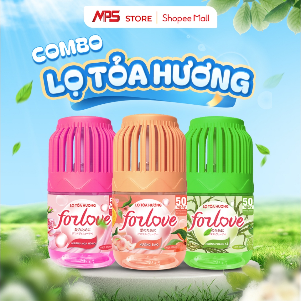Lọ Tỏa Hương Forlove, Tinh Dầu Thơm Mùi hương hoa quả dịu nhẹ, kích thích não bộ thư giãn - MPS.