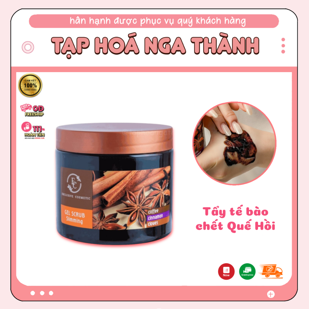Tẩy Da Chết Toàn Thân Exclusive Cosmetic Quế Hồi Cafe 380g