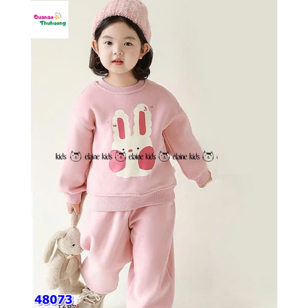 Set bộ dài Elaine hồng thỏ