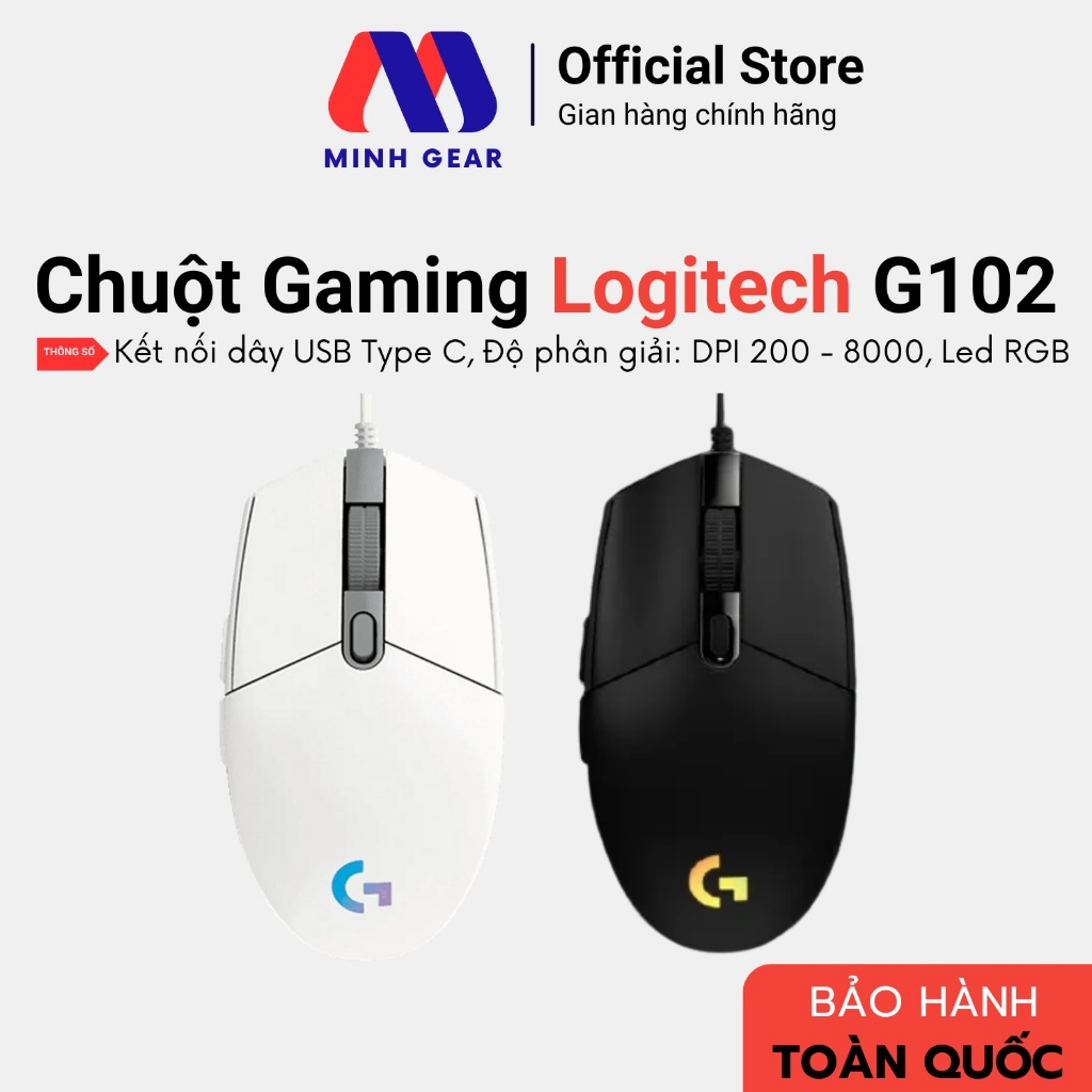 Chuột Gaming LOGITECH G102 - Hàng Chính Hãng