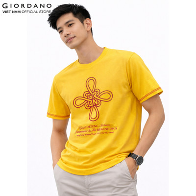 GIORDANO Áo Thun Nam Ngắn Tay In Hình CNY 2026 01096293-41