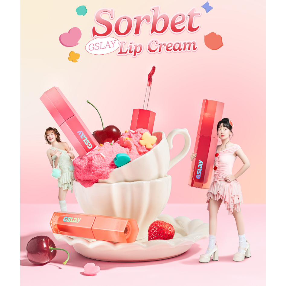 Son Kem Mềm Mịn Thuần Chay Gslay Sorbet Lip Cream 4g