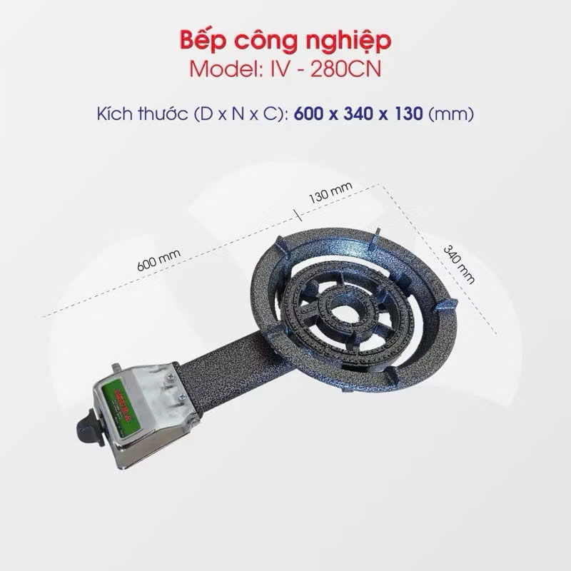 Bếp gas công nghiệp hầm IKURA - IV 280, Bếp Nhà hàng, Quán ăn
