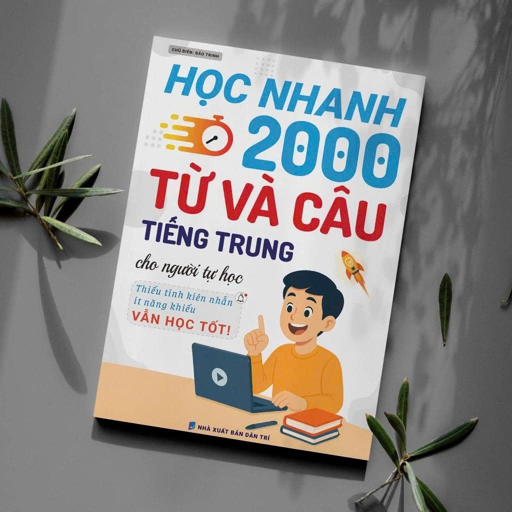 Sách-Học Nhanh 2000 Từ và Câu Tiếng Trung cho người Tự Học, Thiếu kiên nhẫn vẫn học tốt (có file nghe)