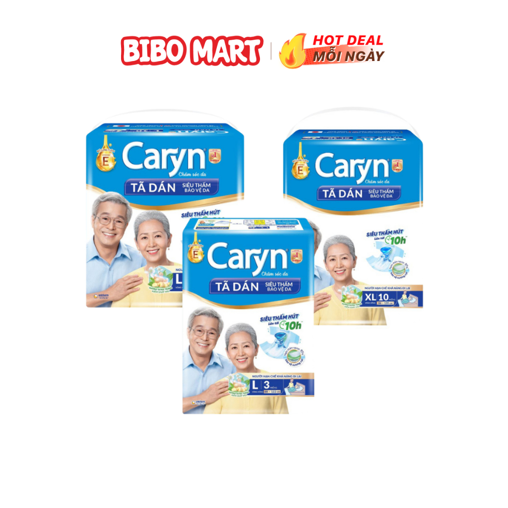 Tã Dán Người Lớn Caryn Siêu Thấm Chống Tràn Mặt Bông Mềm Mại Cho Người Già Mẹ Bầu - Bibo Mart
