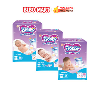 Tã Dán Bobby Lõi Nén Cottton Siêu Mỏng Siêu Thấm Thoáng Khí Khô Mát Dành Cho Bé Sơ Sinh - Bibo Mart