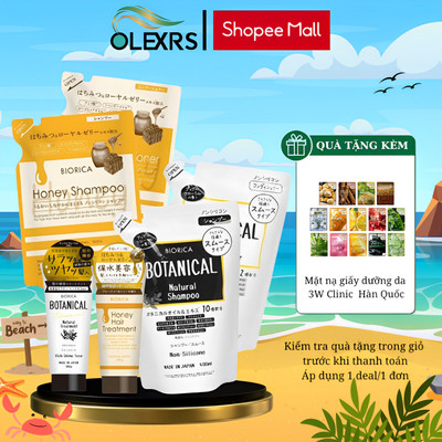 Cặp Gội Xả Biorica Botanical Natural Nhật Bản Giúp Mềm Tóc Và Ngăn Ngừa Tóc Gãy Rụng