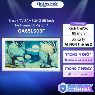 QA65LS03F - Smart Tivi Khung Tranh The Frame QLED SAMSUNG 4K Vision AI 65 Inch QA65LS03FAKXXV (Tặng kèm KHUNG TRANH)