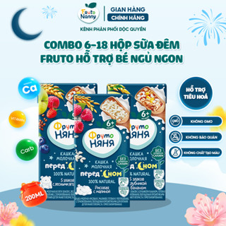COMBO 6 - 18 HỘP Sữa đêm FRUTO Ngủ Ngon, Tăng Cân Cho Bé Từ 6 Tháng - 200ml