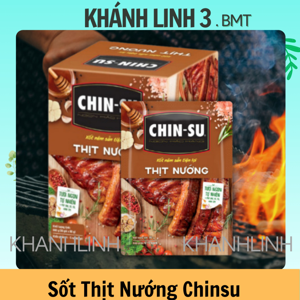 30 gói x80gr Xốt Thịt Nướng Chinsu- Xốt gia vị nêm sẵn thịt nướng .