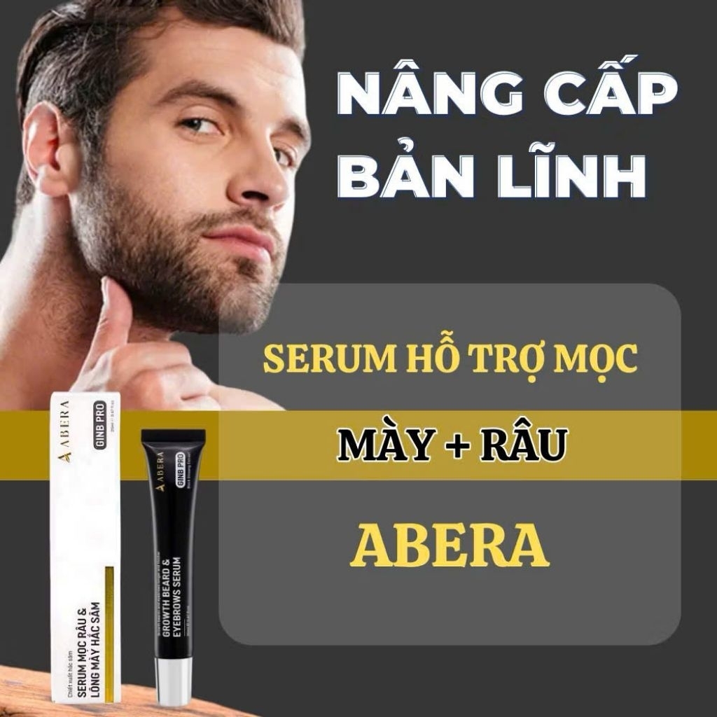 Serum mọc râu và lông mày lông mi Abera GinB Pro