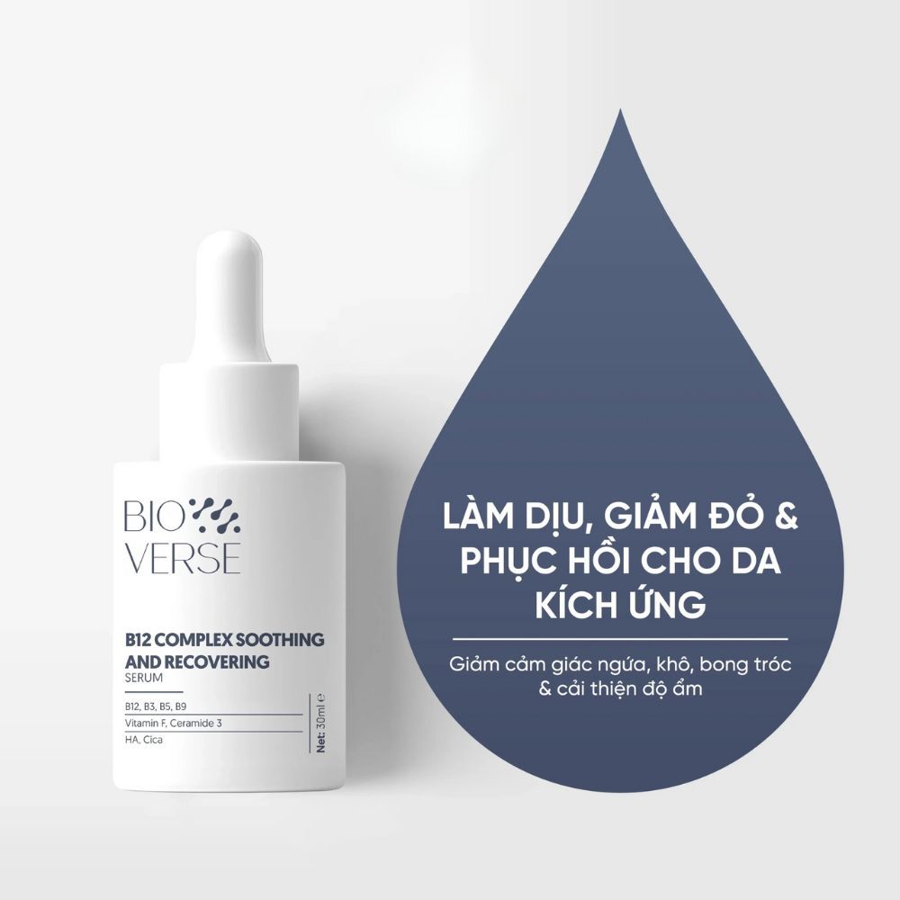 Ảnh 3 của Tinh chất Bioverse B12, B512 phục hồi, giảm kích ứng, giảm đỏ.