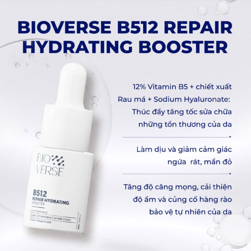 Ảnh 6 của Tinh chất Bioverse B12, B512 phục hồi, giảm kích ứng, giảm đỏ.