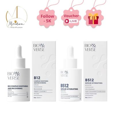 Tinh chất Bioverse B12, B512 phục hồi, giảm kích ứng, giảm đỏ.