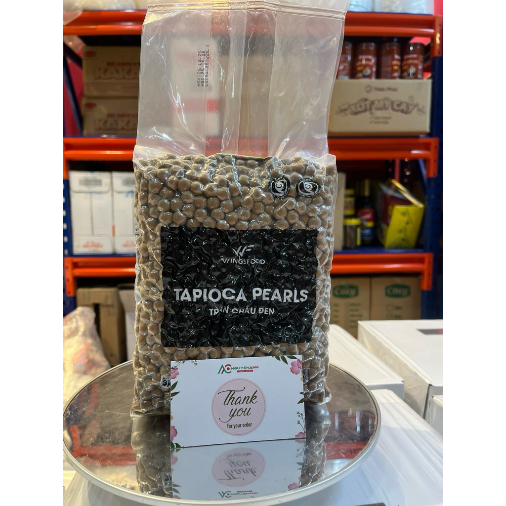 Trân Châu Đen Wings Việt Nam 3kg (6gói/thùng) mềm, dẻo