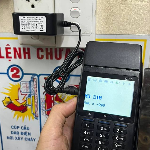 Sạc adaptor máy pos D210 chính hãng bảo hành 1 năm, 1 đổi 1.