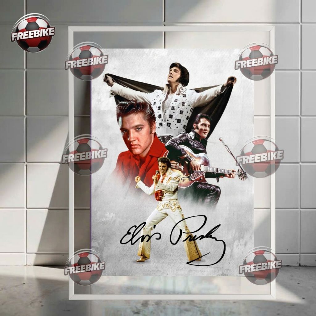 KHUNG POSTER ELVIS PRESLEY BẰNG KÍNH PHA LÊ CAO CẤP