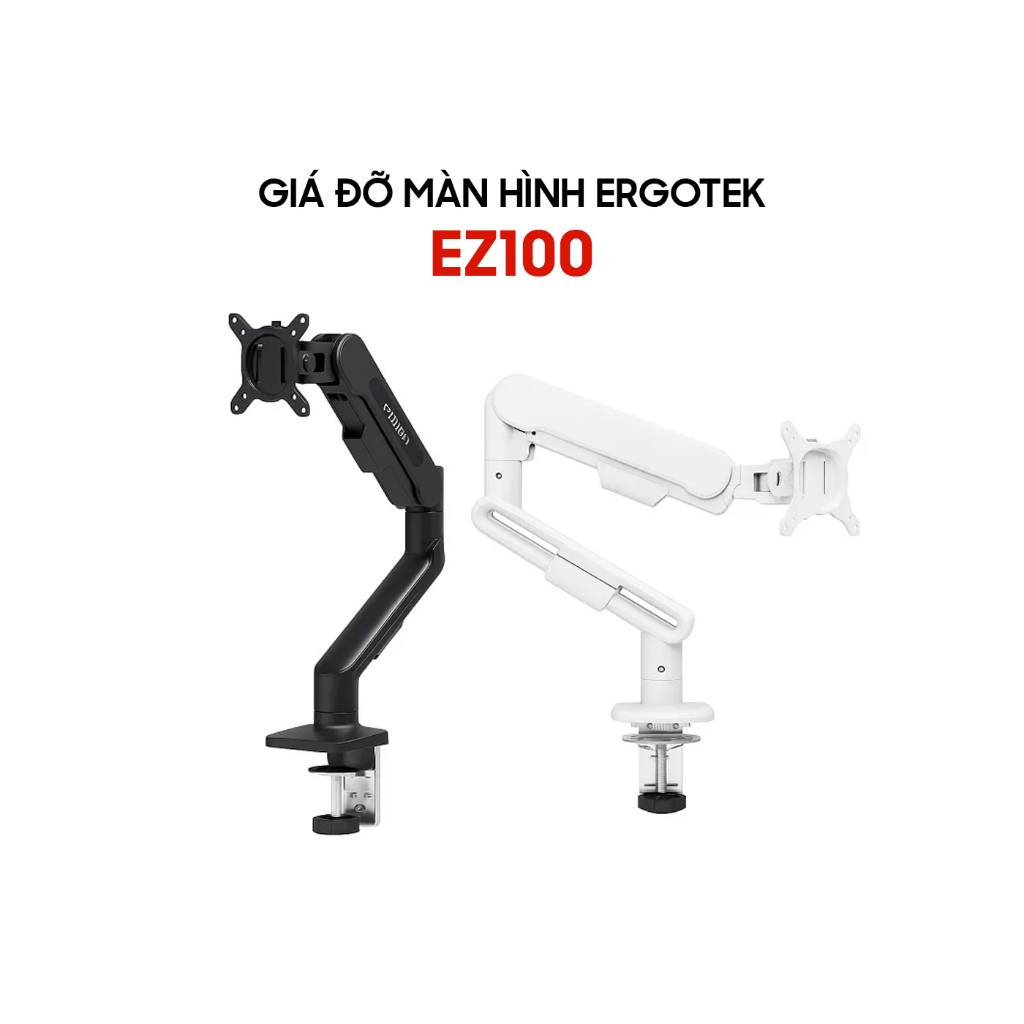 Giá Treo Màn Hình Ergotek EZ100 Màu Trắng/Đen Đen Hỗ Trợ (27 - 40 inch)