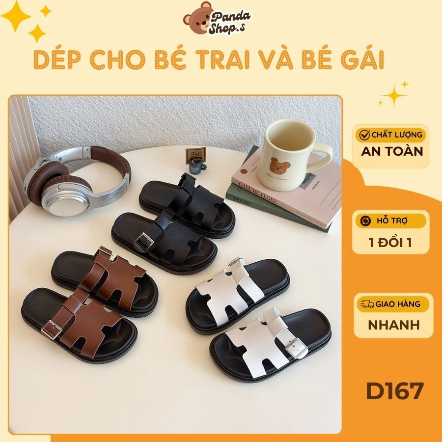 Dép quai ngang dép lê chữ H bé trai gái đế mềm nhẹ êm chống trơn trượt mẫu mới mùa hè - D167