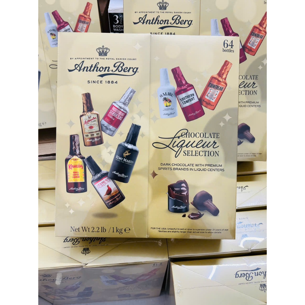 KẸO SOCOLA ANTHON BERG 64 CHAI - 1KG/FROM DENMARK