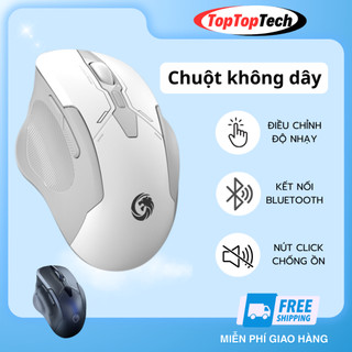 Chuột Máy Tính - Kết nối Bluetooth/USB-2.4G - Nút Click chống ồn - Sạc Type C - Dùng cho Laptop/PC làm việc