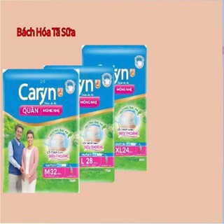 (Tặng 6 miếng ) Combo 3 gói Tã / Bỉm quần người lớn Caryn M32/ L28/ XL24 miếng, Tã người già