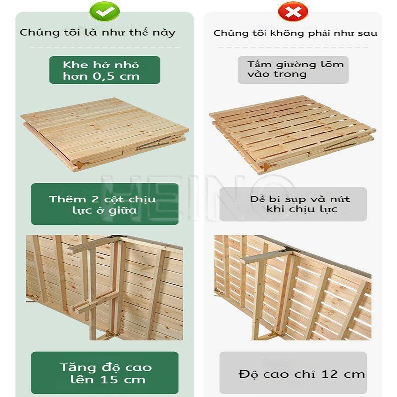 HEINO Pallet Gỗ Giường Xếp Đa Năng Gỗ Sồi Tự Nhiên Chống Ẩm Mốc  Tiết Kiệm Diện Tích Cho Phòng Trọ | BigBuy360 - bigbuy360.vn