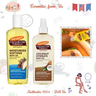 [Bill US] Dầu dưỡng thể PALMER’S BODY OIL (Coconut Oil, Cocoa Butter)